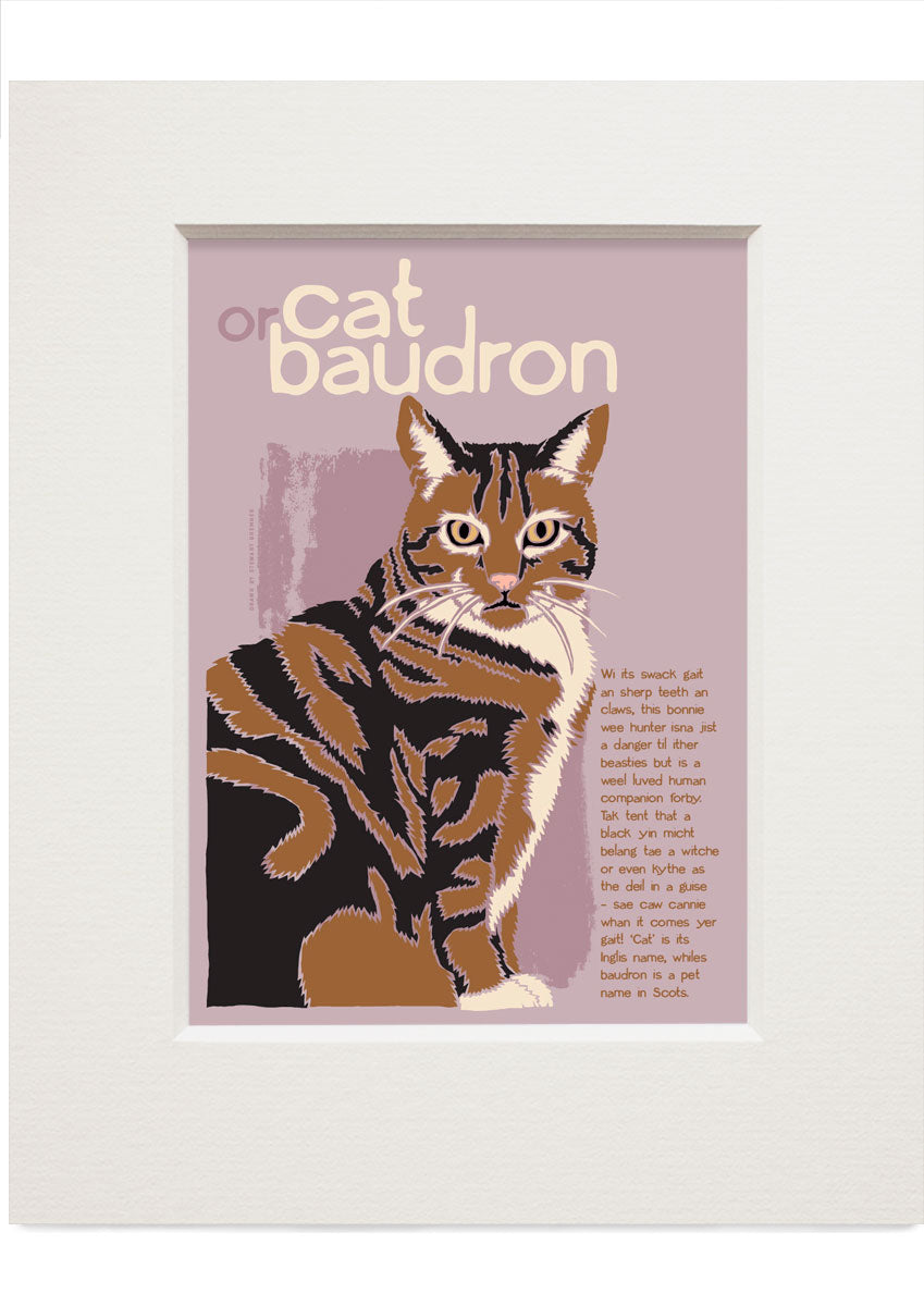 Cat or baudron – small mounted print