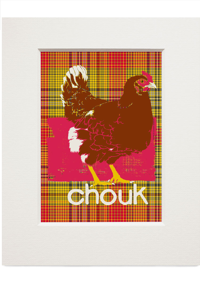 Chouk oan tartan – small mounted print - Indy Prints by Stewart Bremner