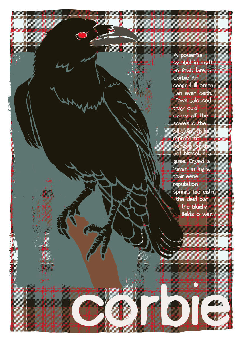 Corbie oan tartan – poster