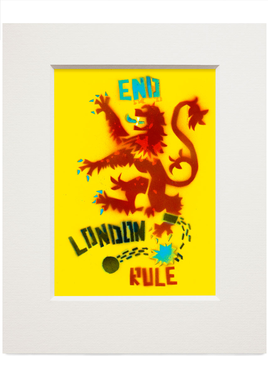 End London rule – small mounted print