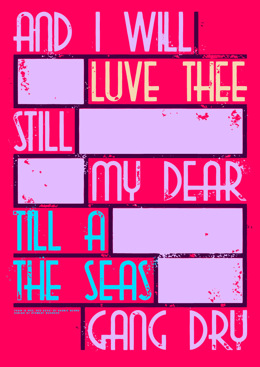 Til a the seas gang dry (red) – A4 poster