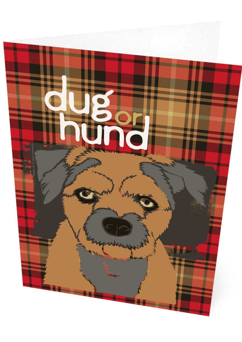 Dug or hund oan tartan – card – Indy Prints by Stewart Bremner