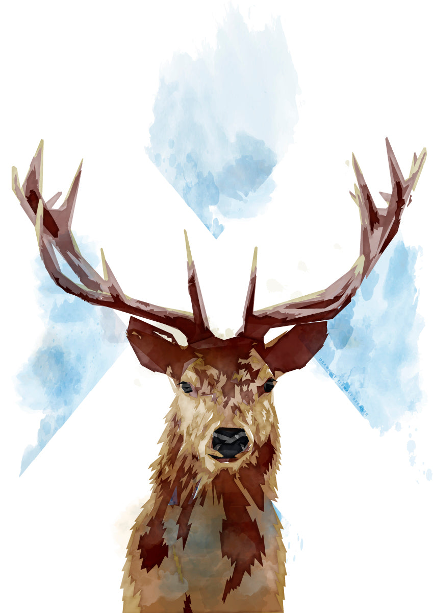 The Scottish stag – giclée print