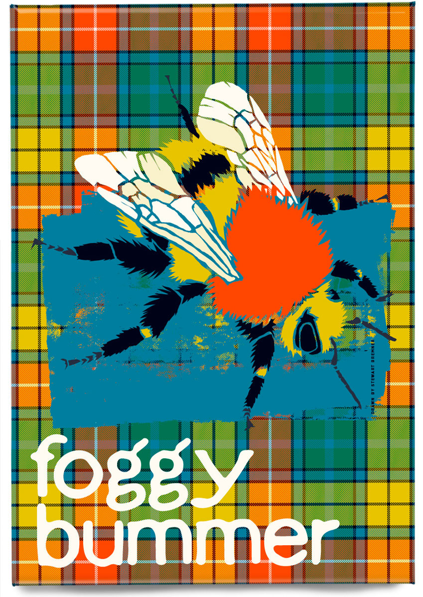 Foggy bummer oan tartan – magnet