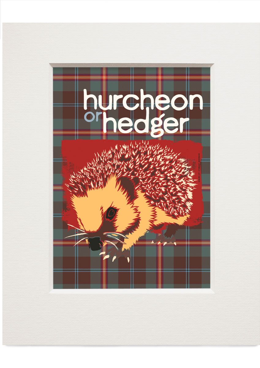 Hurcheon or hedger oan tartan – small mounted print