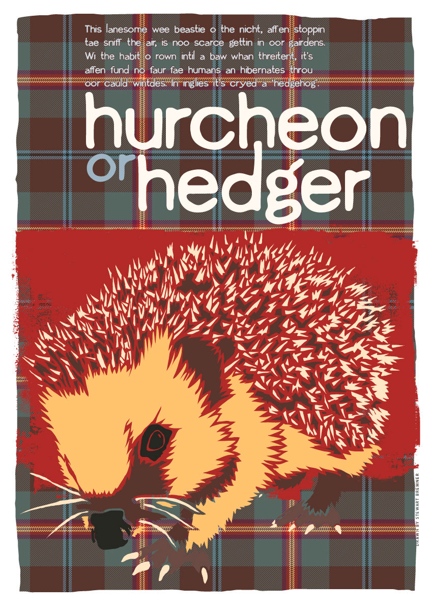 Hurcheon or hedger oan tartan – poster – Indy Prints by Stewart Bremner