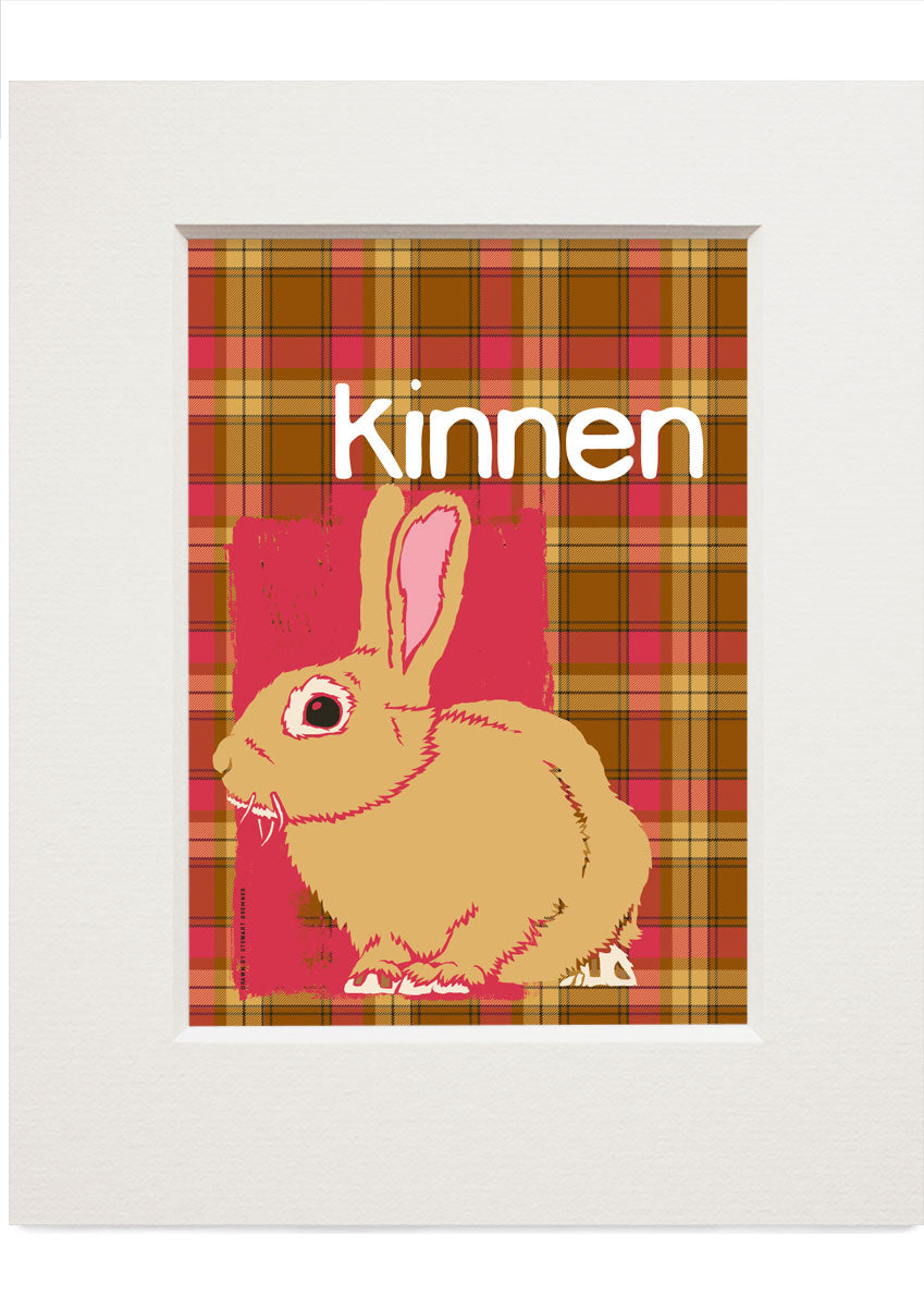 Kinnen oan tartan – small mounted print - Indy Prints by Stewart Bremner