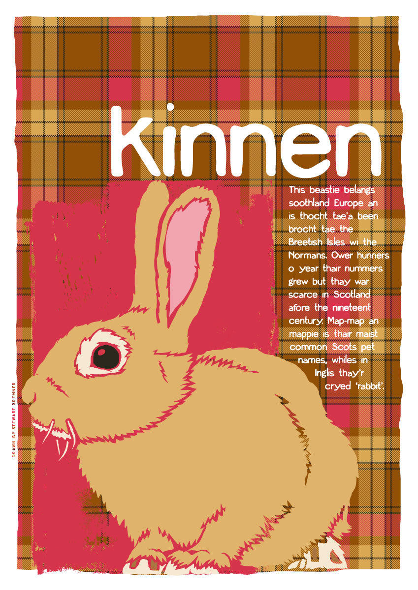 Kinnen oan tartan – poster – Indy Prints by Stewart Bremner