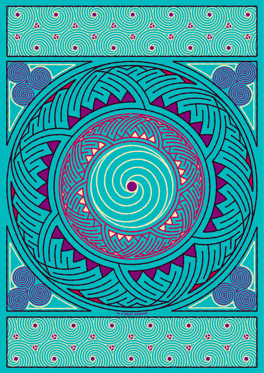 Stroma Celtic jade panel – giclée print