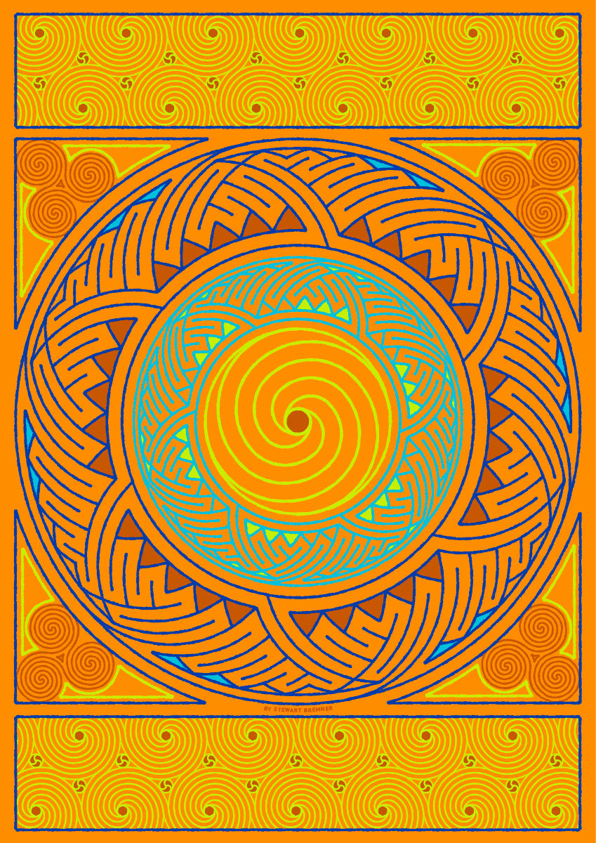 Stroma Celtic amber panel – giclée print