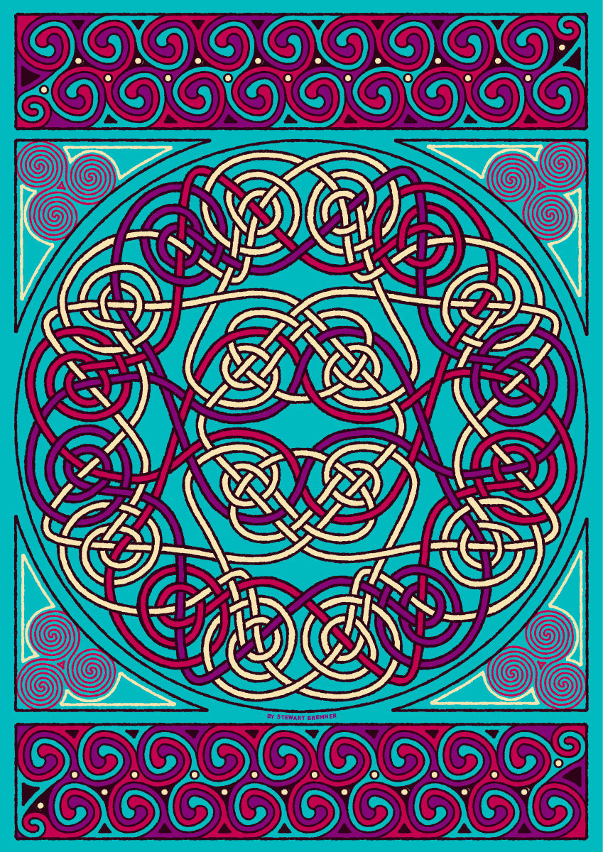 Thrumster Celtic jade panel – poster