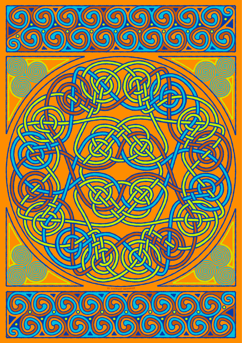 Thrumster Celtic amber panel – poster