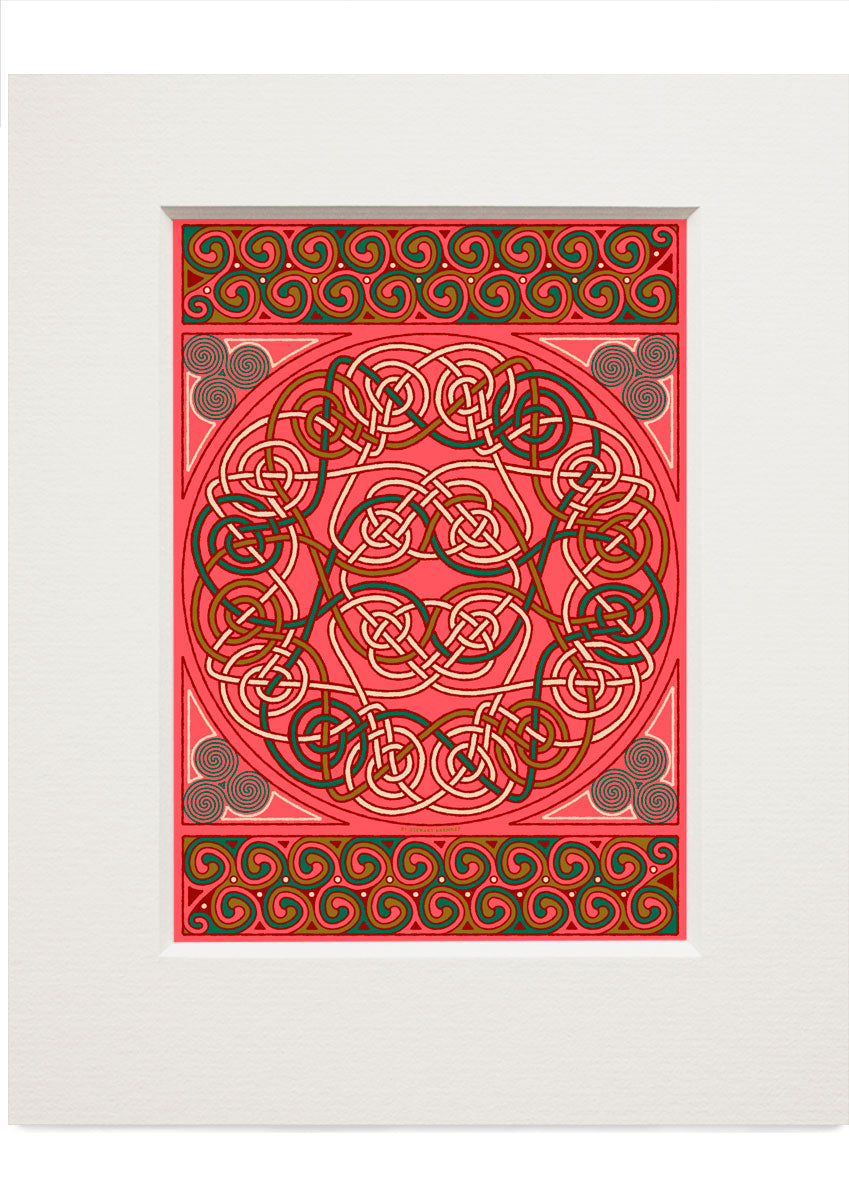 Thrumster Celtic coral panel – small mounted print