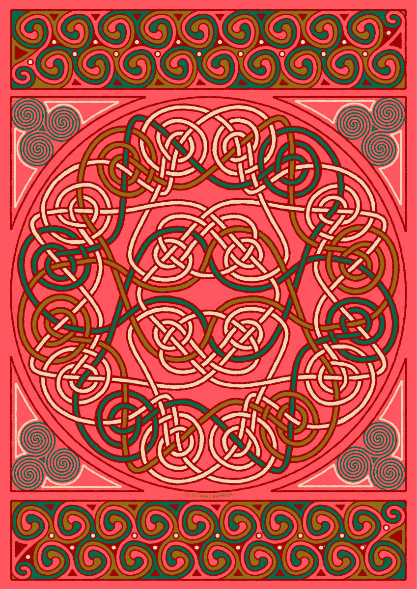 Thrumster Celtic coral panel – giclée print