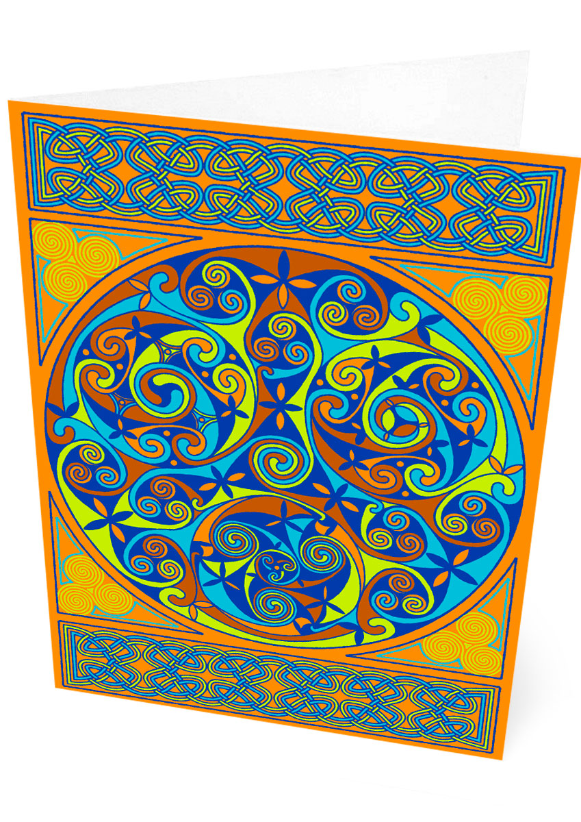 Wick Celtic amber panel – card