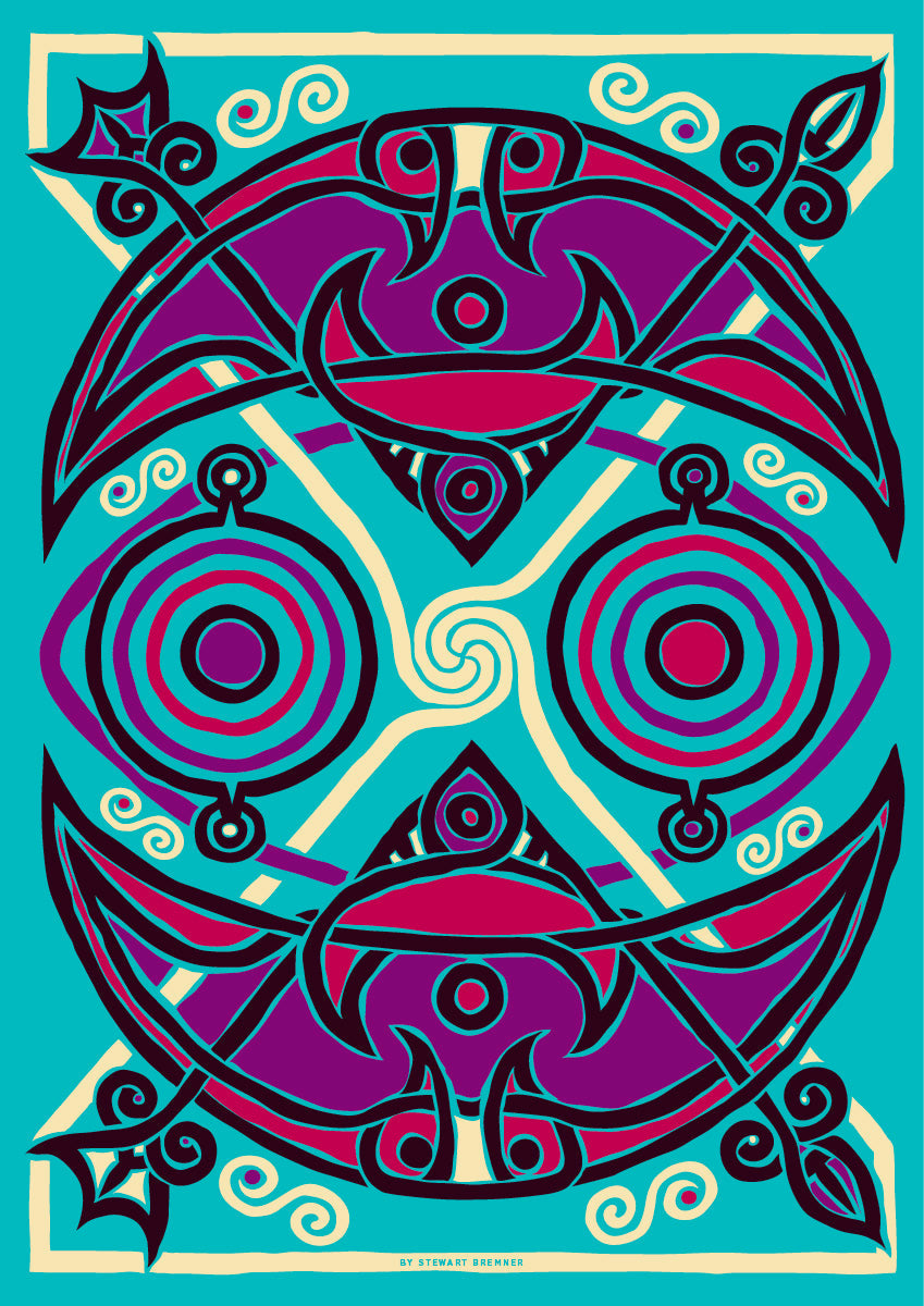 The Pictish Crescent jade panel – giclée print