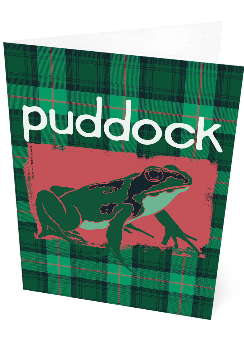 Puddock oan tartan – card – Indy Prints by Stewart Bremner