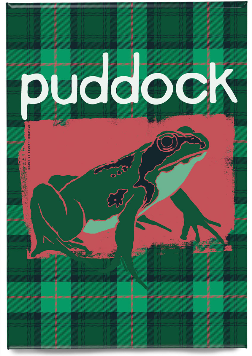 Puddock oan tartan – magnet – Indy Prints by Stewart Bremner