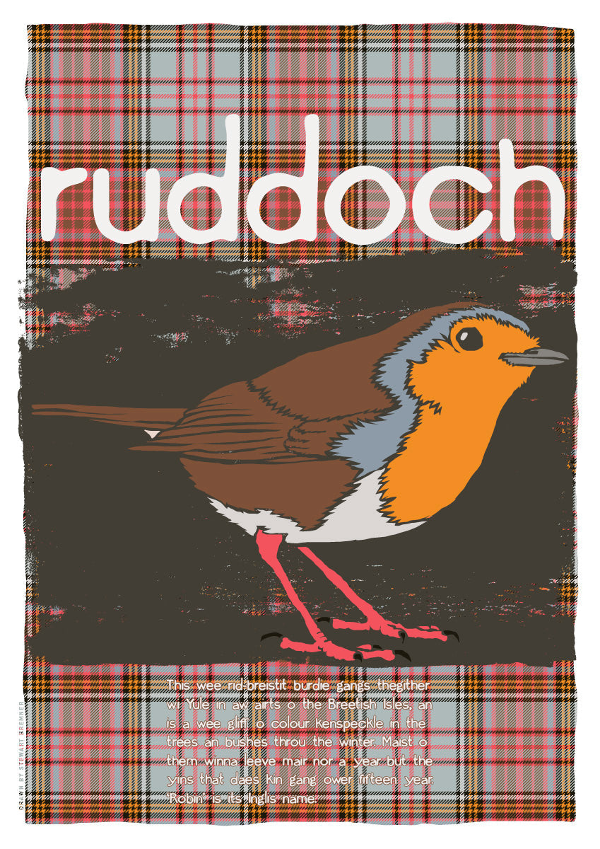 Ruddoch oan tartan – poster – Indy Prints by Stewart Bremner