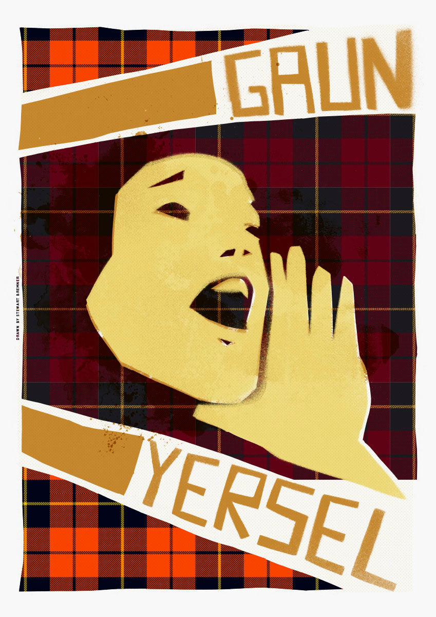 Gaun yersel (on tartan) – poster