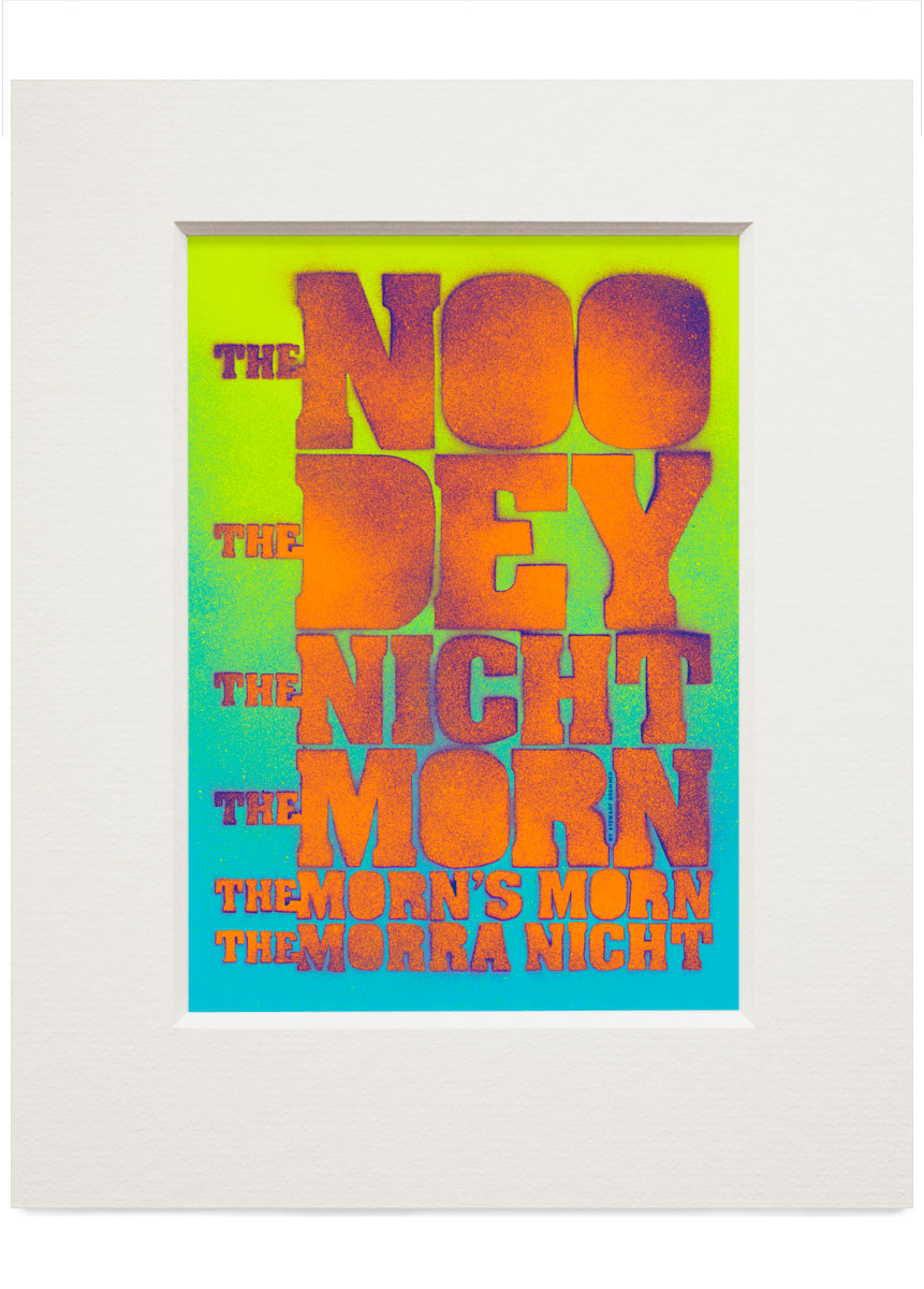 Scottish time – small mounted print