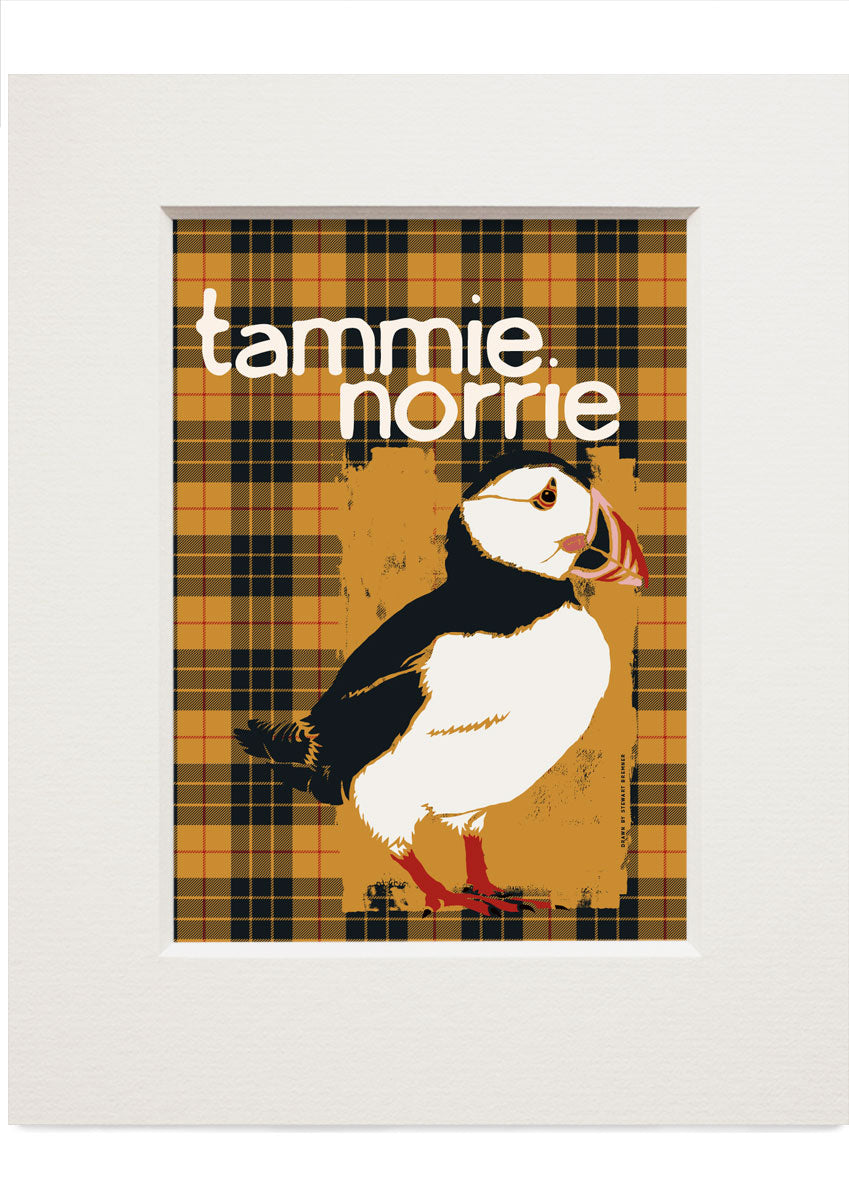 Tammie norrie oan tartan – small mounted print - Indy Prints by Stewart Bremner