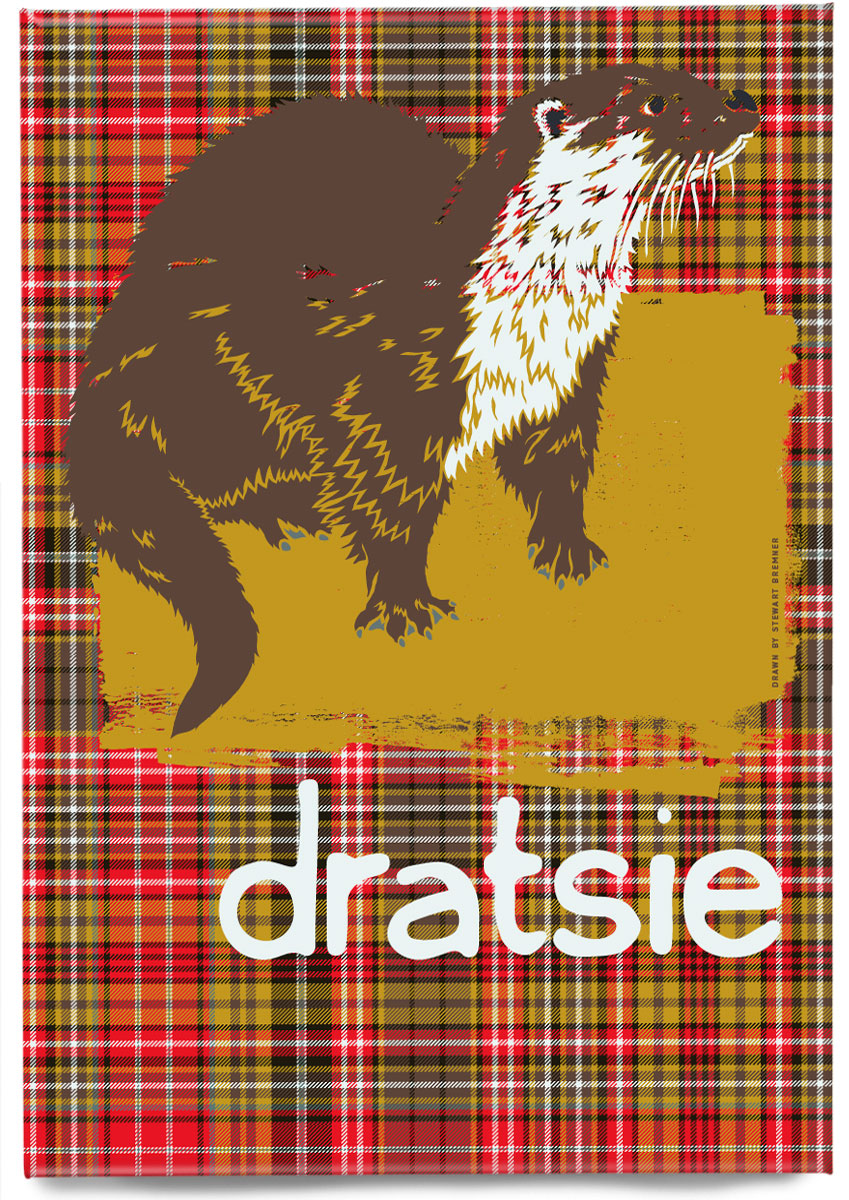 Dratsie oan tartan – magnet – Stewart Bremner Prints