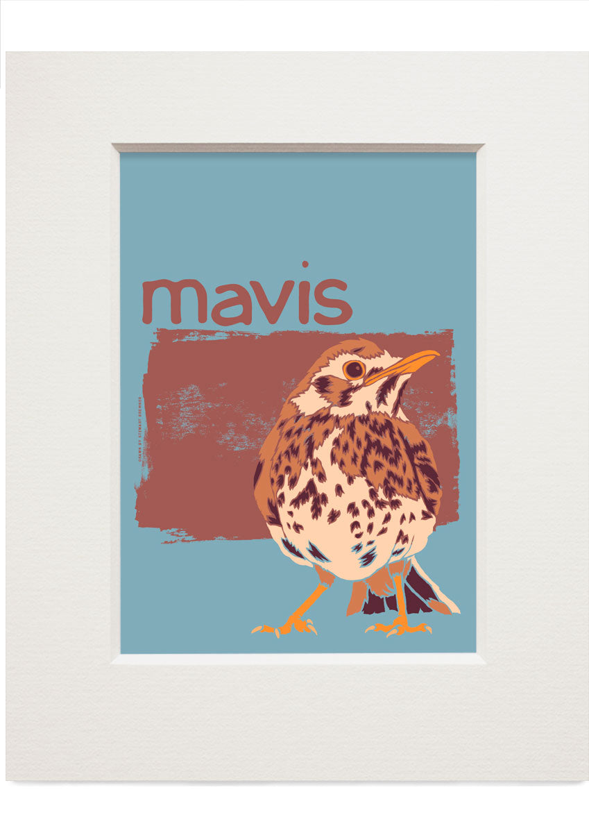 Mavis – small mounted print - Stewart Bremner Prints