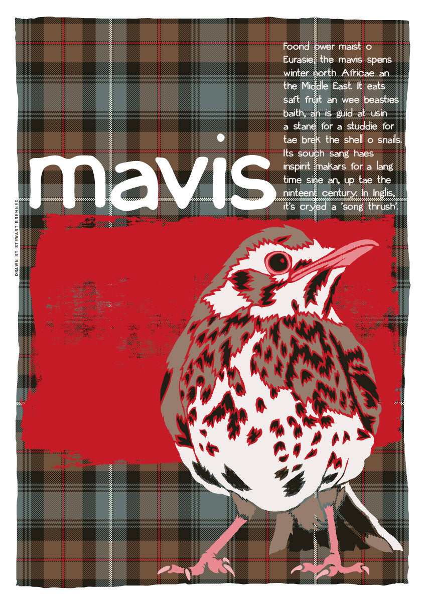 Mavis oan tartan – poster – Stewart Bremner Prints