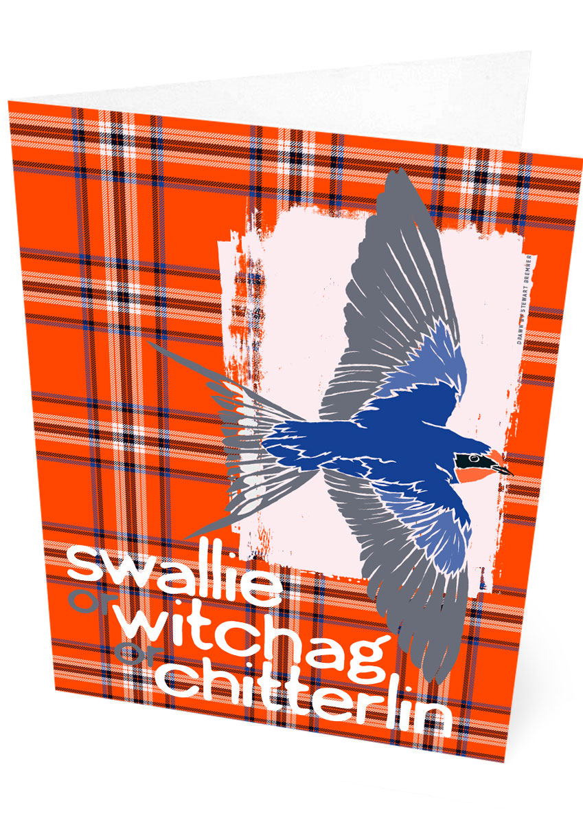 Swallie or witchag or chitterlinoan tartan – card – Stewart Bremner Prints