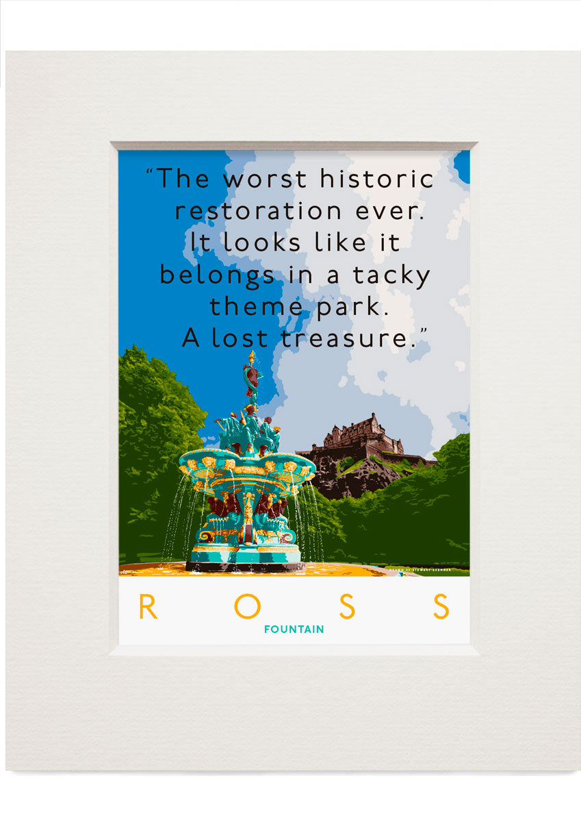 The Ross Fountain is tacky – small mounted print