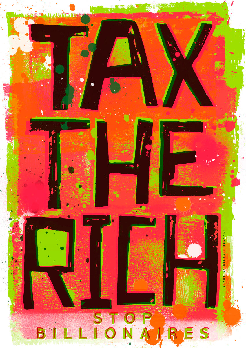 Tax the rich (red) – poster