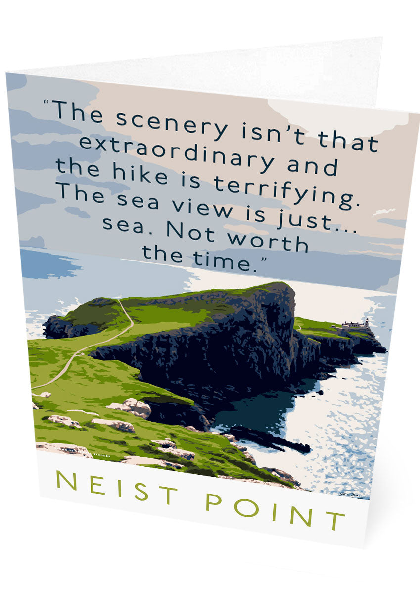 The hike to Neist Point is terrifying – card