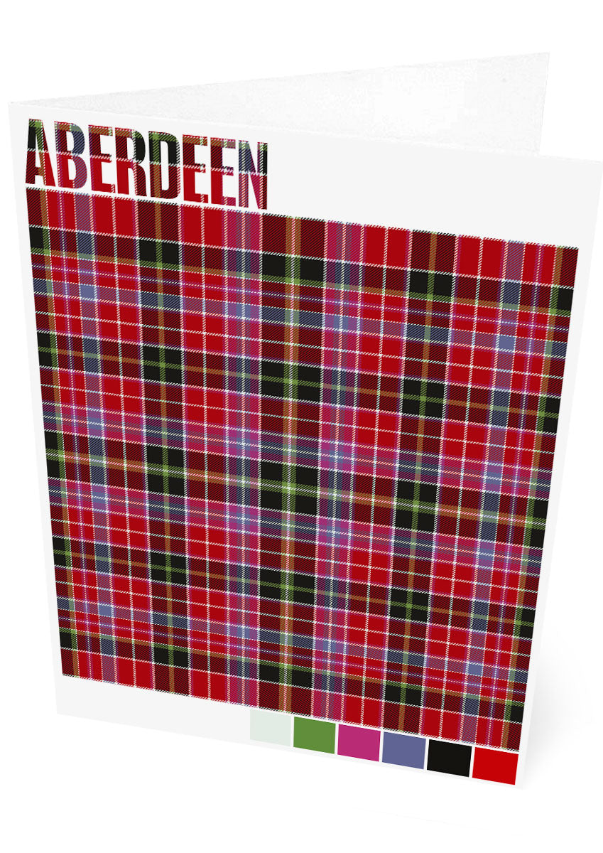 Aberdeen district tartan – set of two cards