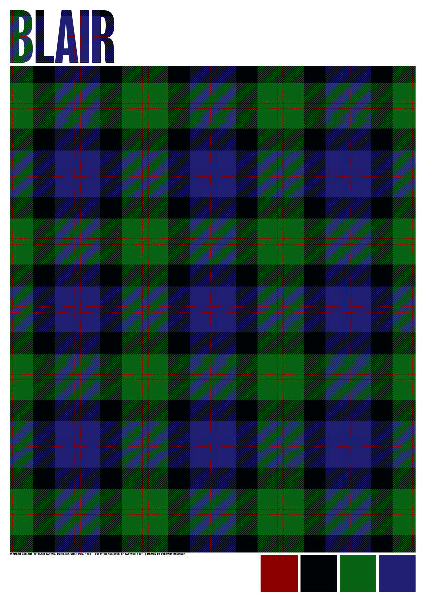 Blair Modern tartan – giclée print