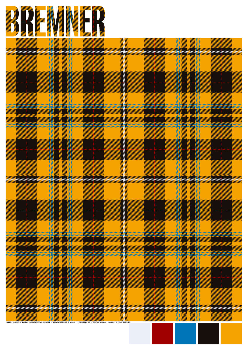 Bremner Modern tartan – giclée print