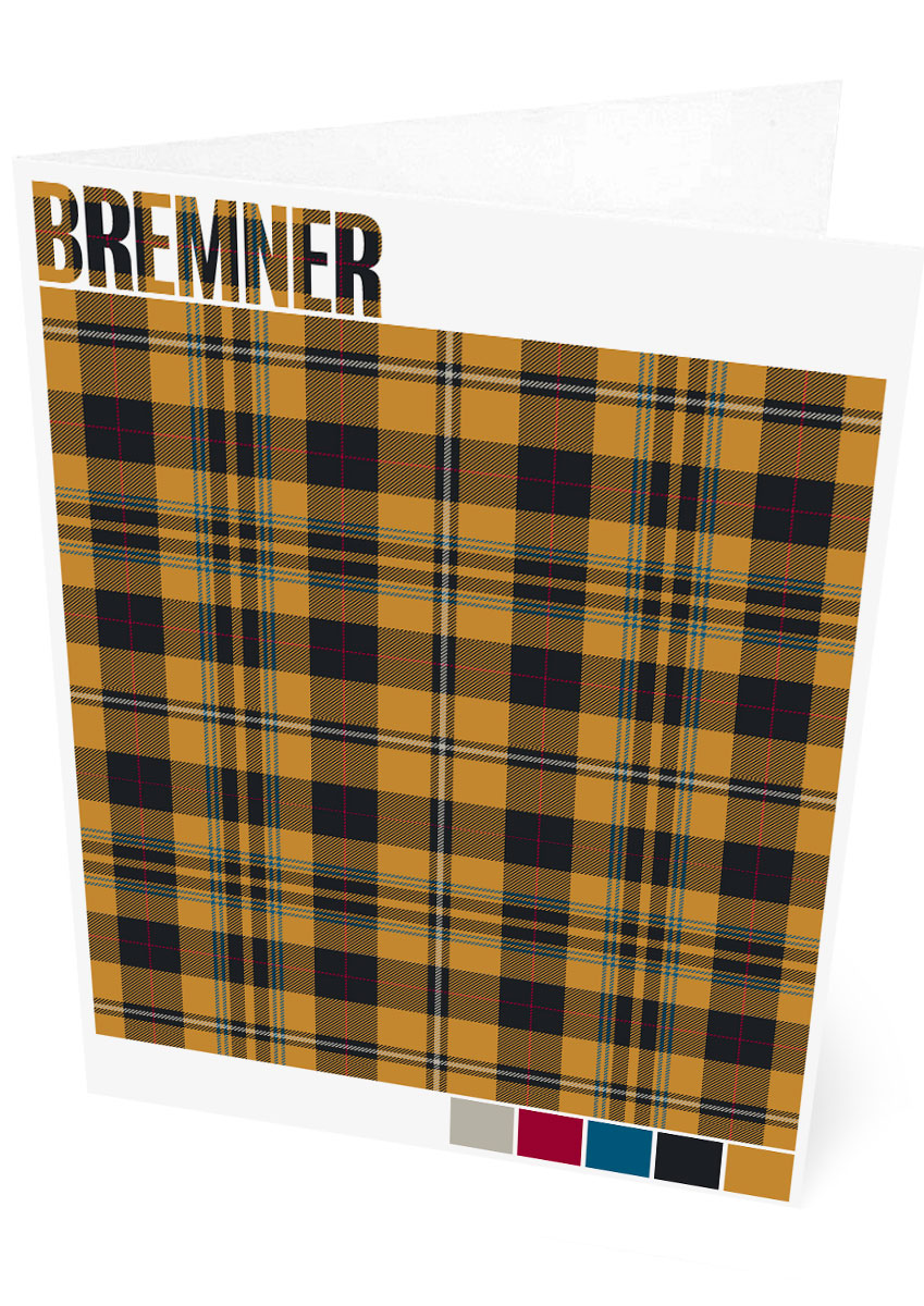 Bremner Muted tartan – set of two cards