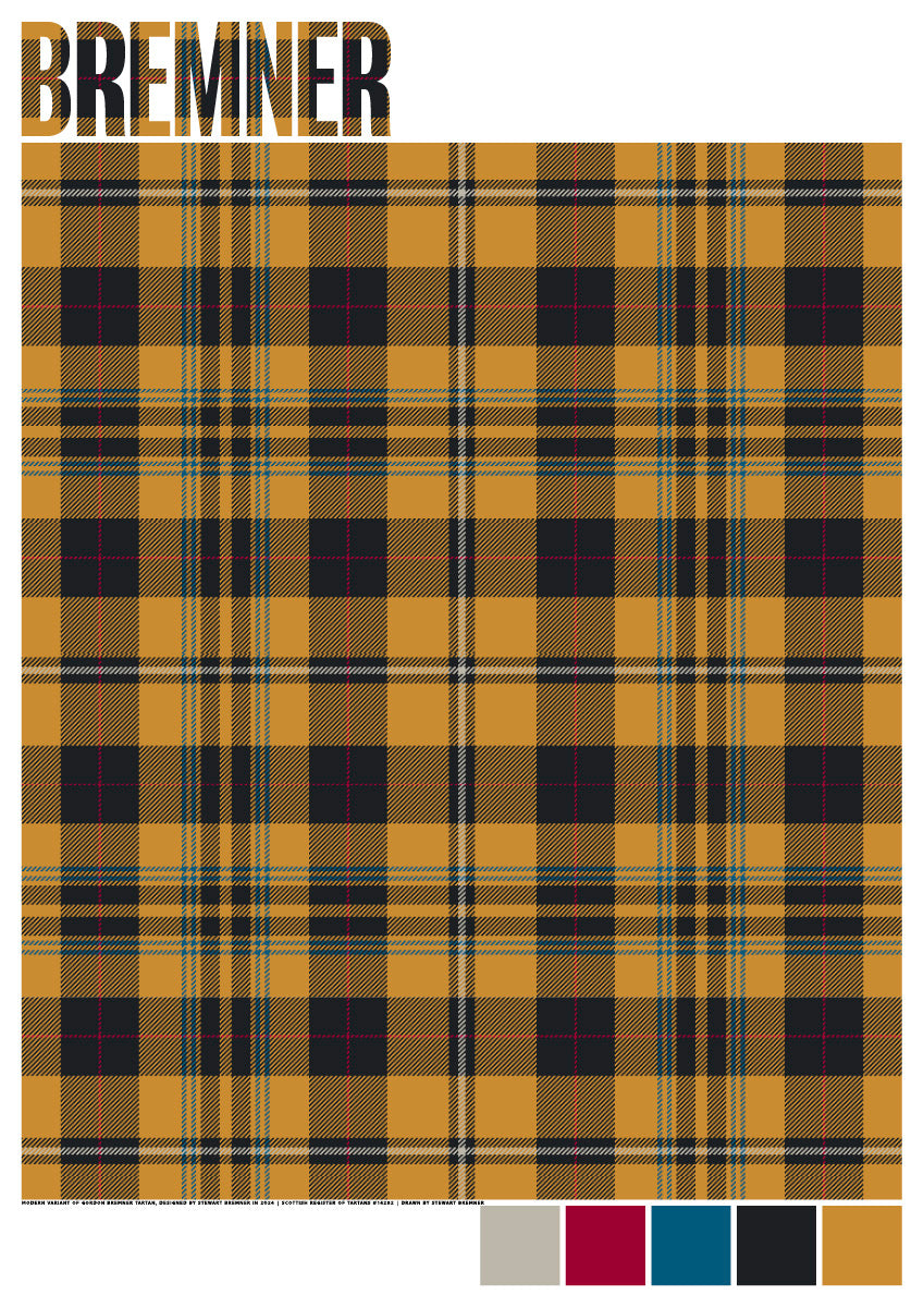 Bremner Muted tartan – giclée print