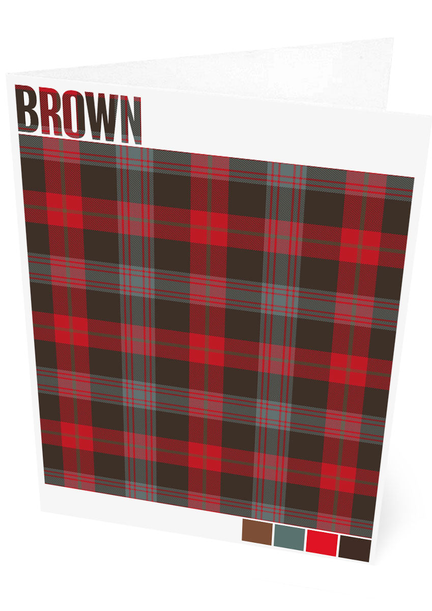 Brown Weathered tartan – set of two cards