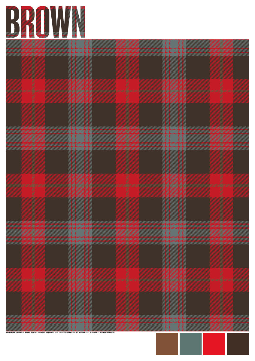 Brown Weathered tartan – poster