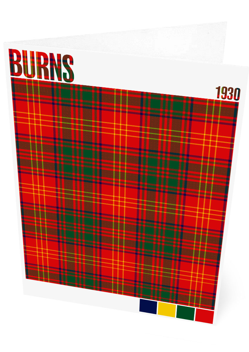 Burns 1930 Modern tartan – set of two cards