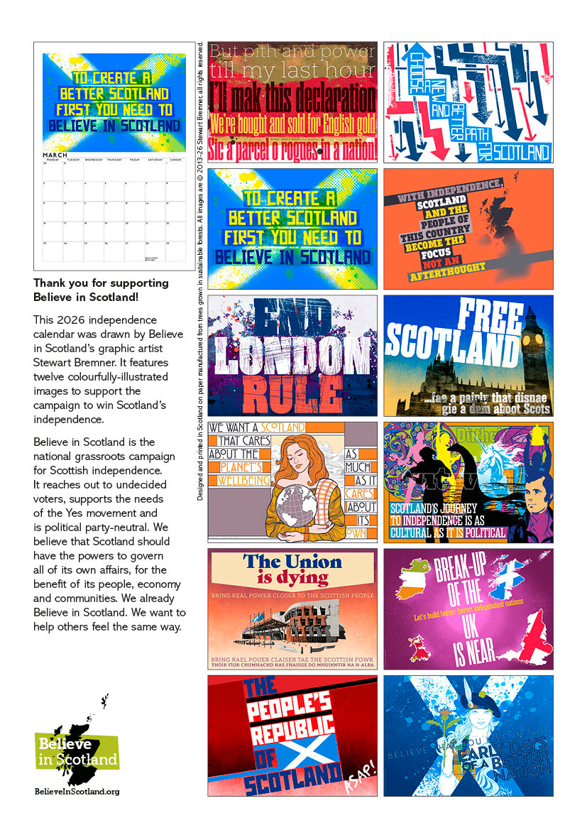 Early Days of a Better Nation – 2026 A4 calendar
