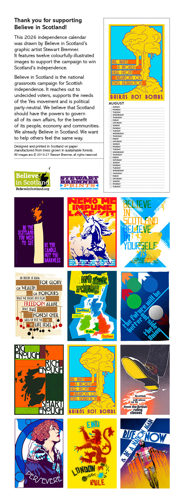 Early Days of a Better Nation – slimline calendar 2027