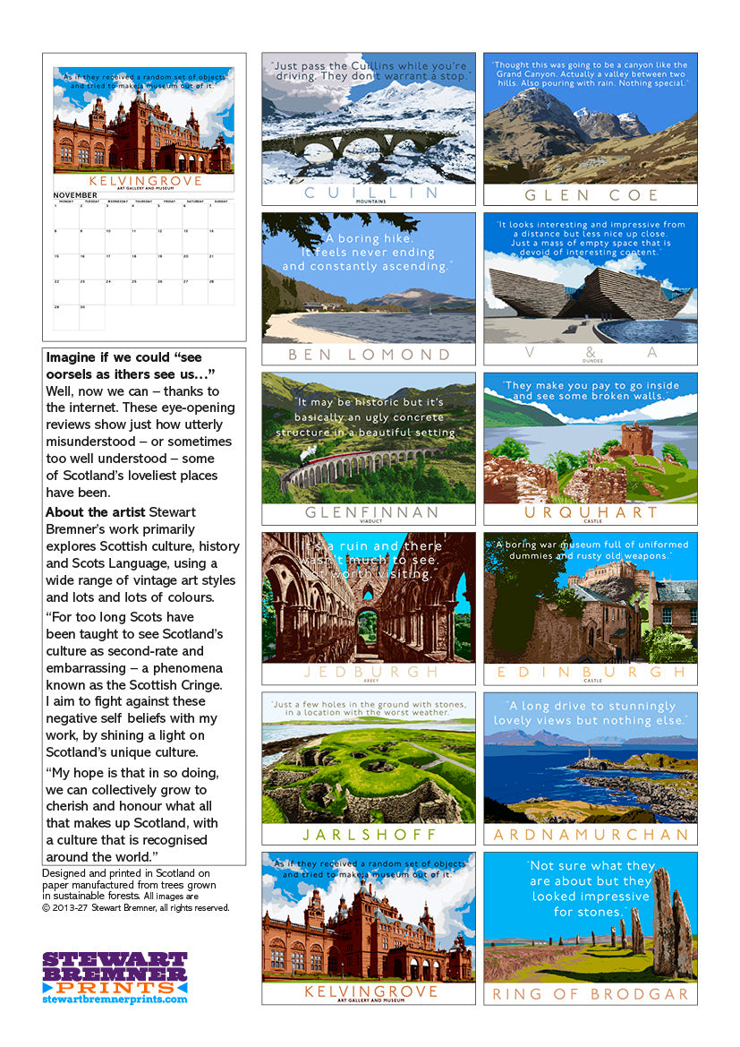 Overrated Scotland – A4 calendar 2027