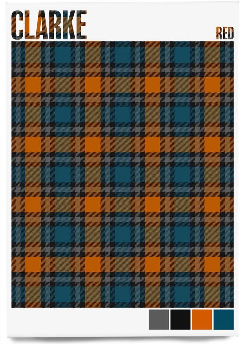 Clarke Red Ancient tartan – magnet