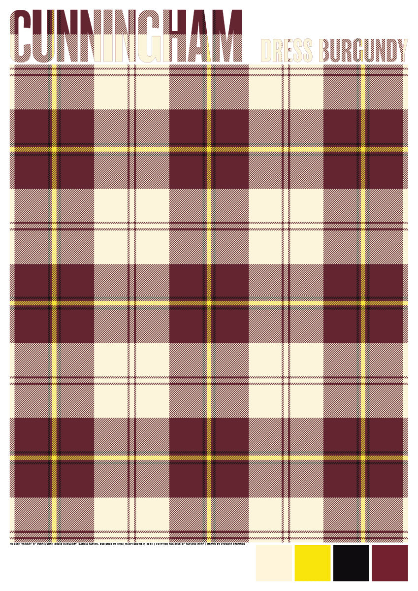 Cunningham Dress Burgundy Modern tartan – poster