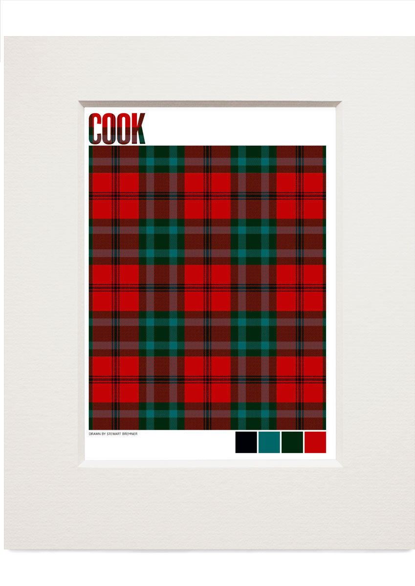 Cook Modern tartan – small mounted print