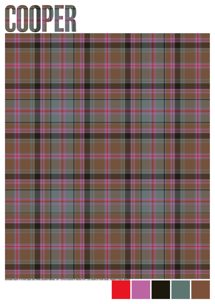 Cooper Weathered tartan – poster
