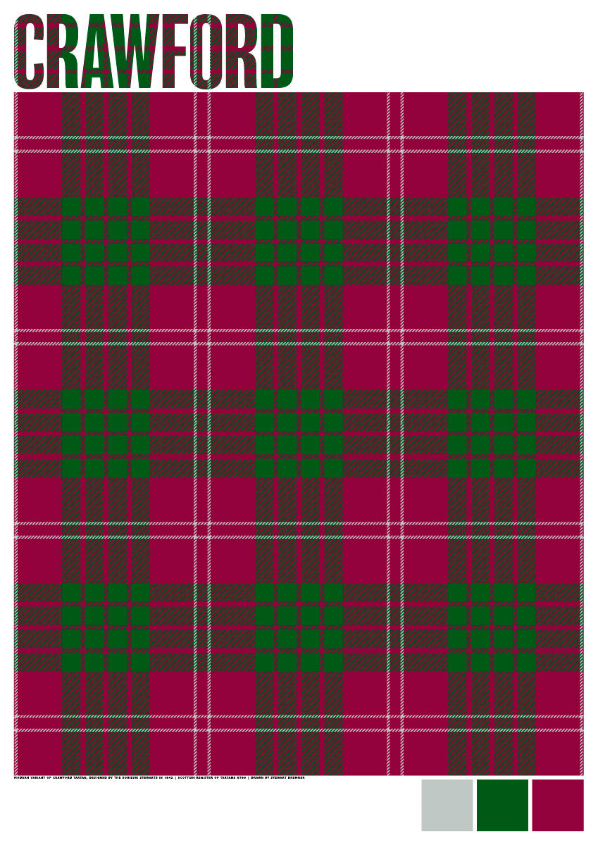 Crawford Modern Tartan Poster Stewart Bremner Prints crawford-modern-tartan-poster-stewart-bremner-prints