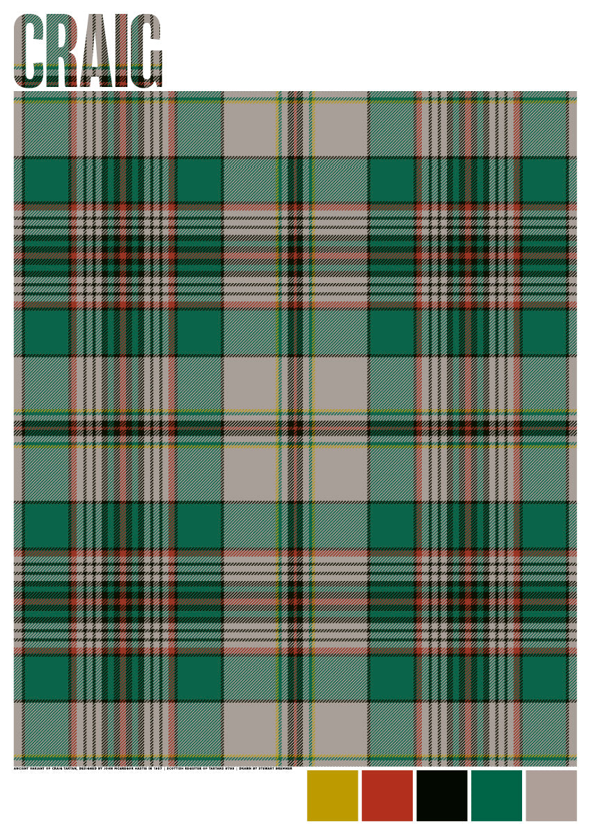 Craig Ancient tartan – poster